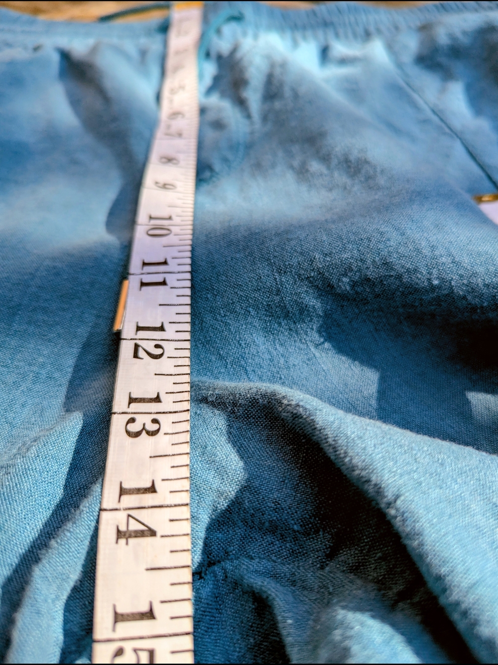 Plus Size Athleta Linen Wide Leg Pants | Size 24 | Turquoise | Drawstring - Picture 9 of 12